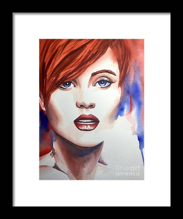 Woman Framed Print featuring the painting Sassy by Michal Madison