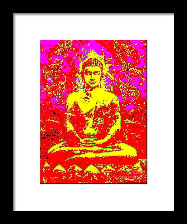 Buddha Framed Print featuring the digital art Satorian Buddha I by Peter Ogden