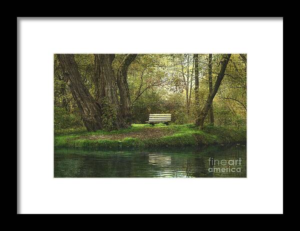 Bench Framed Print featuring the photograph Saturday Afternoon by Jan Piller