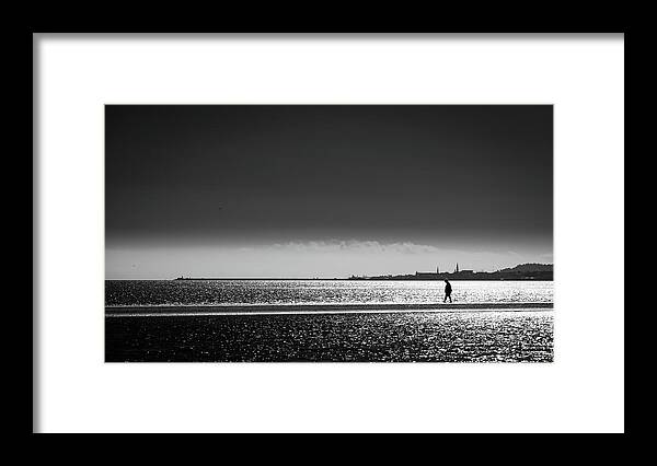 Black Framed Print featuring the photograph Saturday morning - Dublin, Ireland - Black and white street photography by Giuseppe Milo