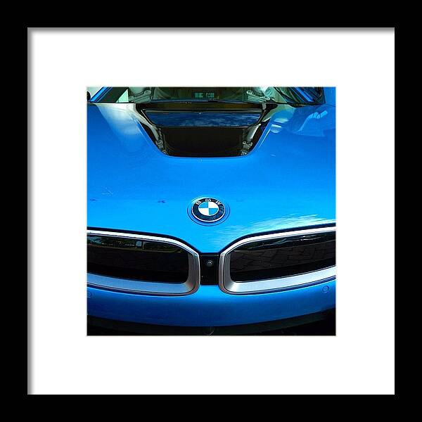 Blue Framed Print featuring the photograph Saw This #bmw #i8 At The #breakershotel by Rion Caughman