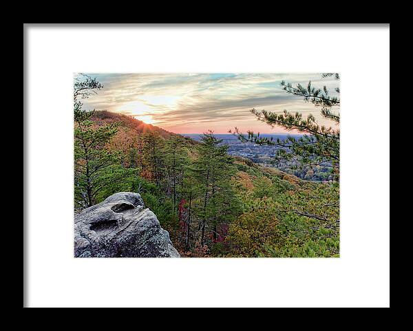 Sawnee Framed Print featuring the photograph Sawnee Mountain and the Indian Seats by Anna Rumiantseva