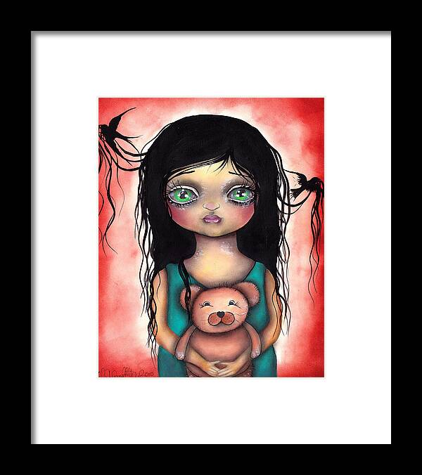 Girl Framed Print featuring the painting Sayuri's Secret by Abril Andrade