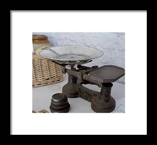 Scales Framed Print featuring the photograph Scales and weights by Elena Perelman