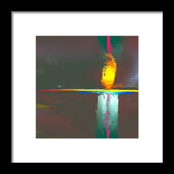 Abstract Framed Print featuring the digital art Scarecrow by John Krakora