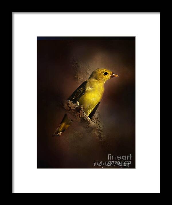 Bird Framed Print featuring the photograph Scarlet Tanager by Kathy Russell