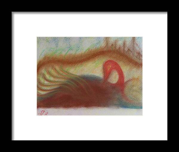 Bird Framed Print featuring the painting Scarlett by Joely Balazs