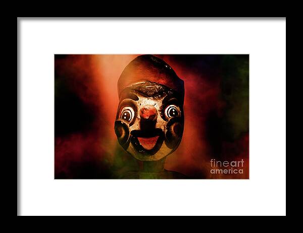 Scary Framed Print featuring the photograph Scary side show puppet by Jorgo Photography