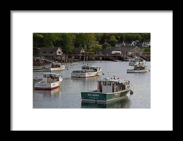 New Harbor Framed Print featuring the photograph Scenic New Harbor Maine by Juergen Roth