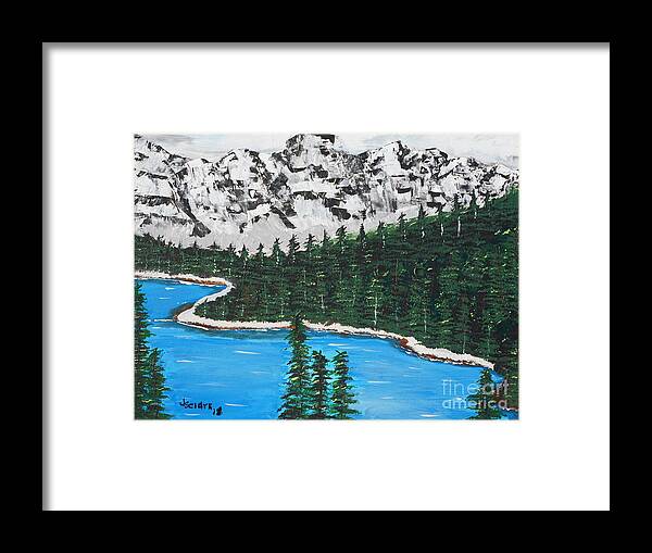 Landscape Framed Print featuring the painting Scenic View by Jimmy Clark