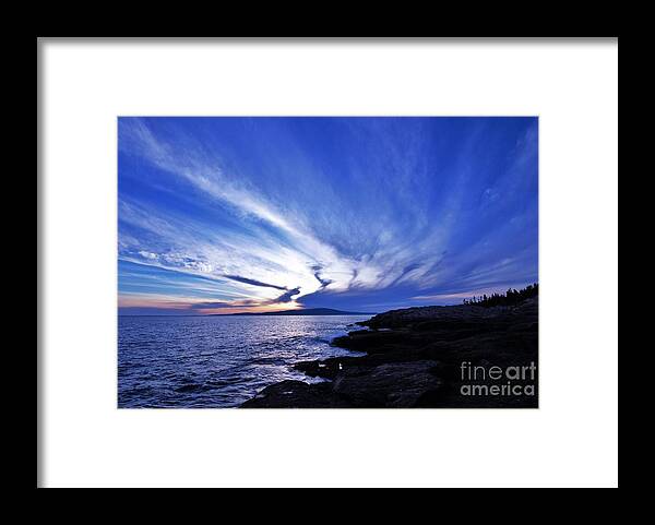 Sunset Framed Print featuring the photograph Schoodic Sunset by Glenn Gordon