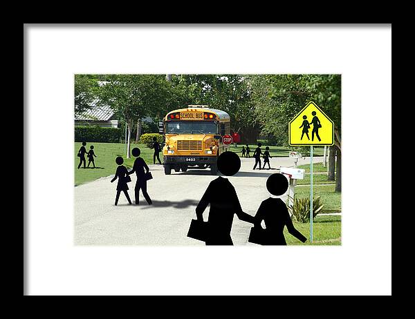 School Is Out Framed Print featuring the photograph School is Out by Larry Mulvehill