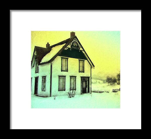 Architecture Framed Print featuring the photograph Schubert House by Kathy Bassett