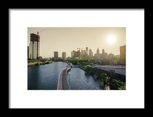 Schuylkill Framed Print featuring the photograph Schuylkill River Walk at Sunrise by Bill Cannon
