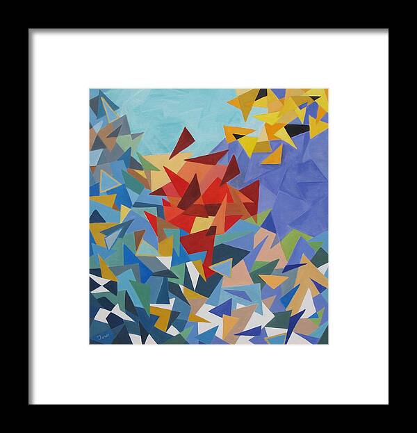 Abstract Framed Print featuring the painting Scintillation by Trish Toro