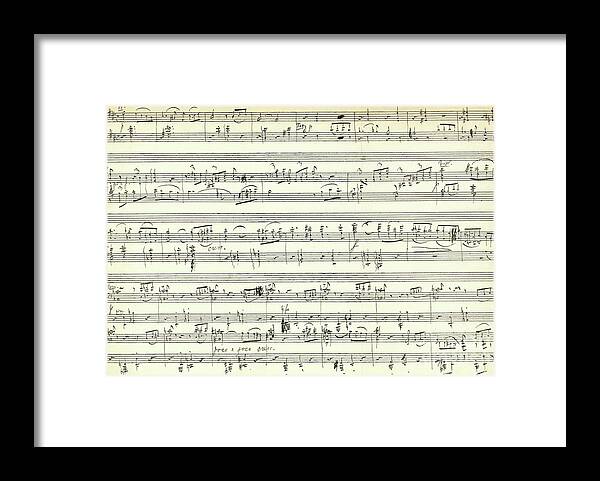 Swan Lake Framed Print featuring the drawing Score for the opening of Swan Lake by Tchaikovsky by Tchaikovsky