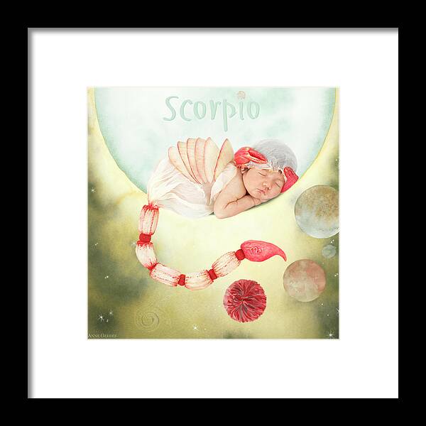Scorpio Framed Print featuring the photograph Scorpio by Anne Geddes