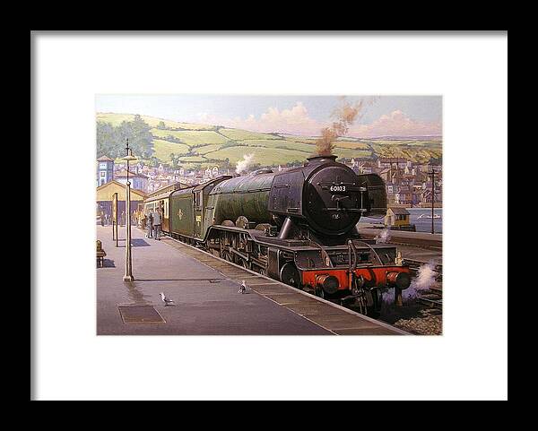 Commission A Painting Framed Print featuring the painting Scotsman at Kingswear by Mike Jeffries