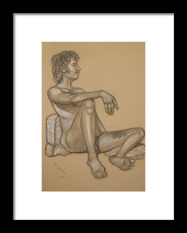 Realism Framed Print featuring the drawing Scott 1 by Donelli DiMaria