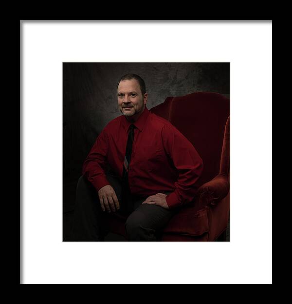 Tina Richard Framed Print featuring the photograph Scott Relaxed by Gregory Daley MPSA