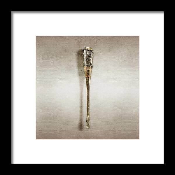 Antique Framed Print featuring the photograph Screwdriver With Tape Handle by YoPedro