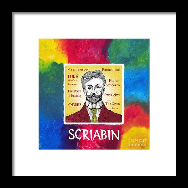 Scriabin Framed Print featuring the mixed media Scriabin by Paul Helm