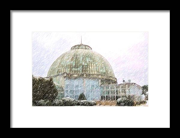 Belle Isle Framed Print featuring the photograph Scripps Whitcomb Conservatory by Winnie Chrzanowski
