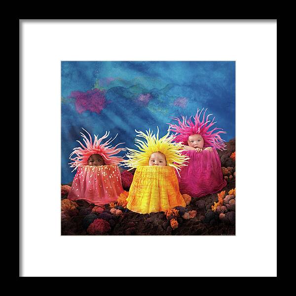 Under The Sea Framed Print featuring the photograph Sea Anemones by Anne Geddes