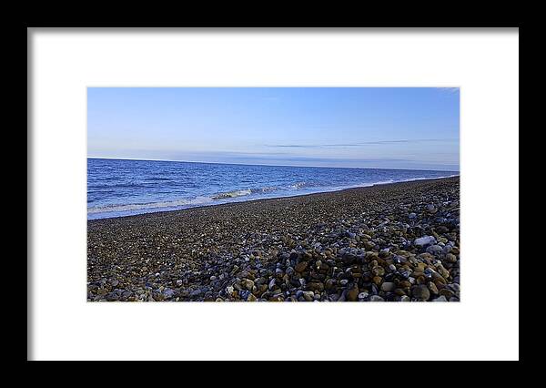 Beach Framed Print featuring the photograph Sea Escape In Cool Blue by Rowena Tutty