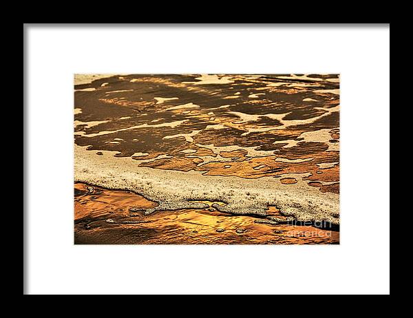 Abstract Framed Print featuring the digital art Sea Foam Abstract by Jan Gelders