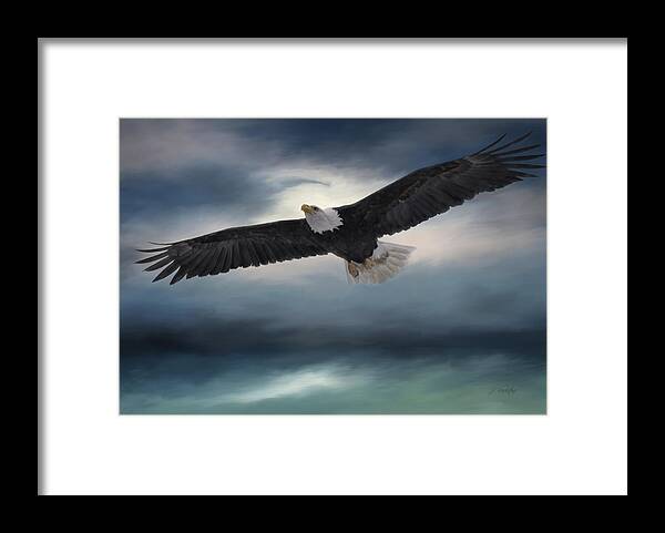 Sea To Sky Framed Print featuring the photograph Sea To Sky - Eagle Art by Jordan Blackstone