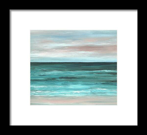 Sea Framed Print featuring the painting Sea View 265 by Lucie Dumas