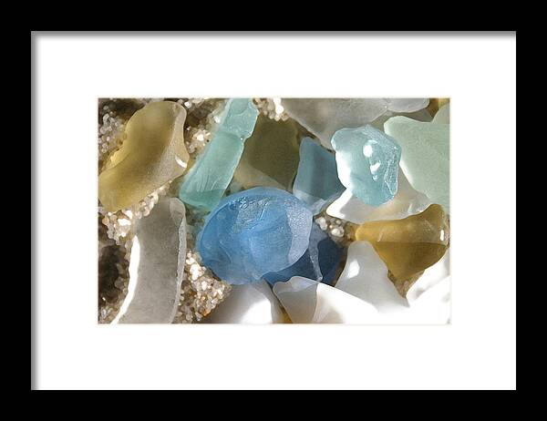 Seaglass Framed Print featuring the photograph Seaglass by Mary Haber