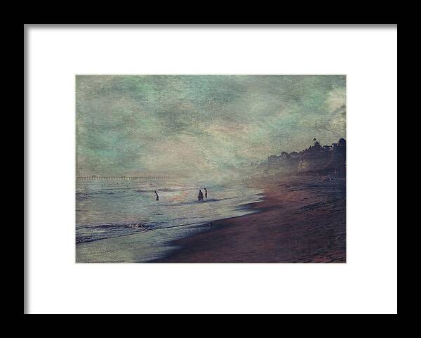 Beach Framed Print featuring the digital art Searching the Sands by Sarah Vernon