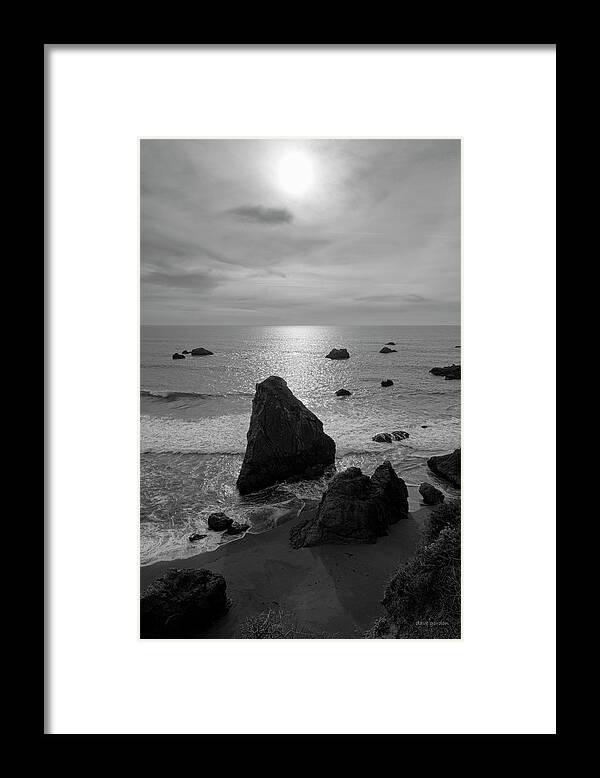 Jenner Framed Print featuring the photograph Seascape Jenner California I BW by David Gordon