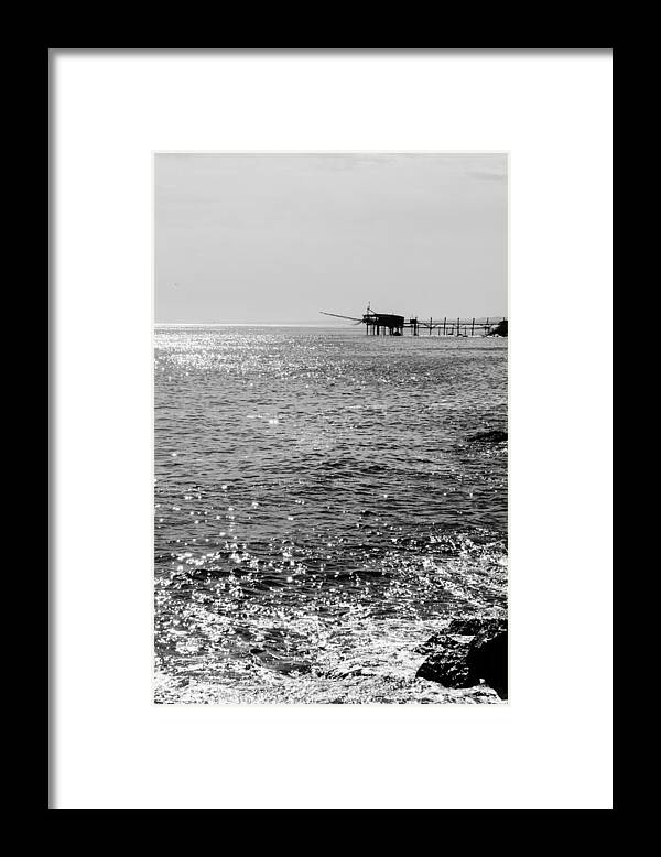 A Change Of Season Framed Print featuring the photograph Seascapes of Italy - Trabocchi Coast 2 by AM FineArtPrints