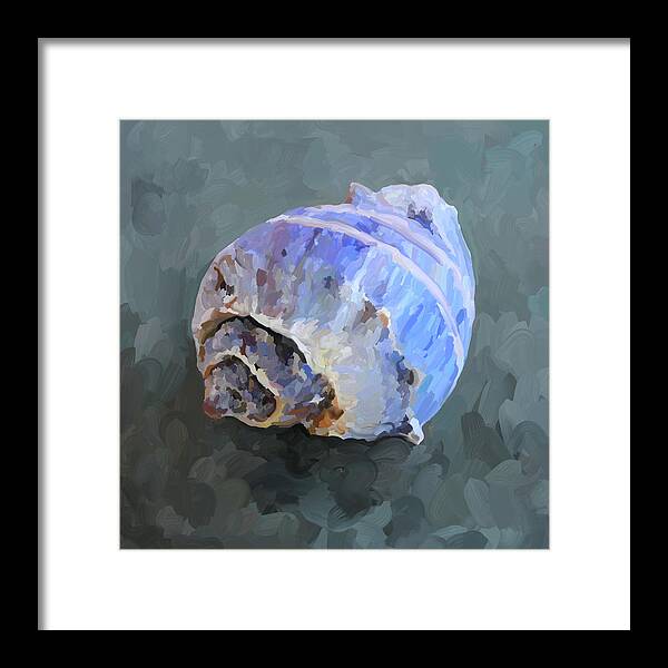 Sea Shell Framed Print featuring the painting SeaShell III by Jai Johnson