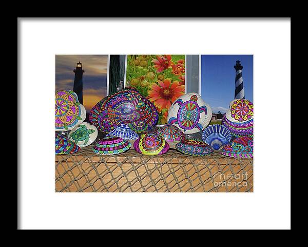 Shells Framed Print featuring the photograph Seashells by the Seashore by Jean Wright