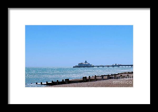 Photography Framed Print featuring the photograph Seaside and Pier by Francesca Mackenney