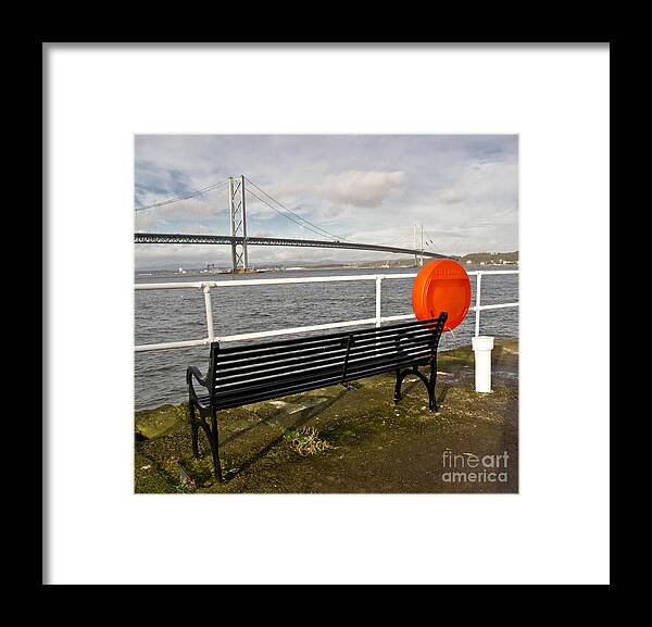 Bench Framed Print featuring the photograph Seaside Bench by Elena Perelman