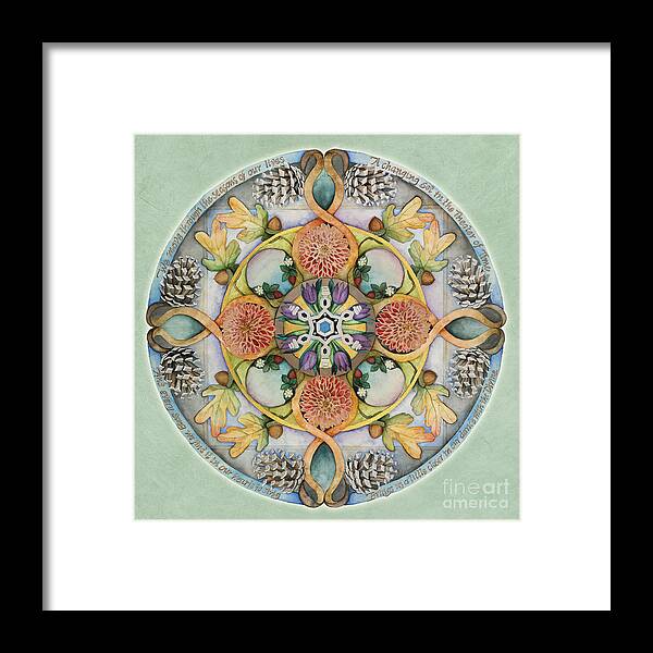 Mandala Framed Print featuring the painting Seasons Mandala by Jo Thomas Blaine