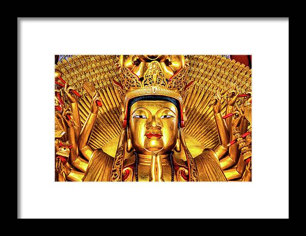 Asia Framed Print featuring the photograph Seated Goddess by Nicky Meyer