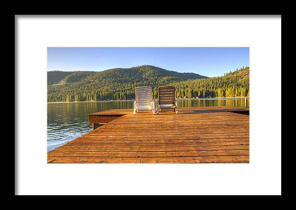 Donner Lake Framed Print featuring the photograph Seating for Two by Janet Kopper