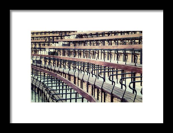 Joan Carroll Framed Print featuring the photograph Seats in the Arena by Joan Carroll