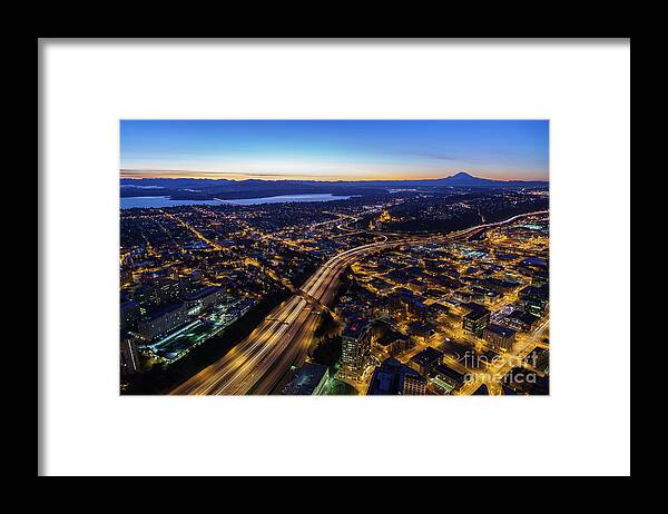 Seattle Framed Print featuring the photograph Seattle City at Dawn by Mike Reid