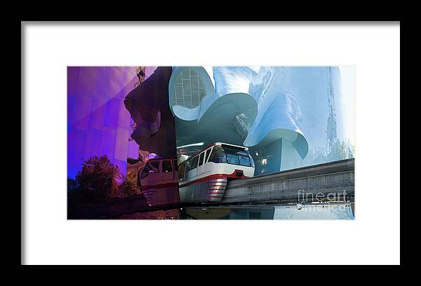 Seattle Framed Print featuring the photograph Seattle Monorail by Tim Mulina