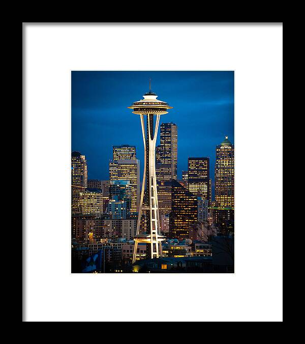 Seattle Framed Print featuring the photograph Seattle Space Needle by Rick Takagi