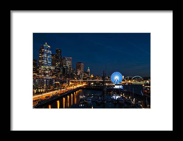 Skyscraper Framed Print featuring the photograph Seattle Waterfront by Pelo Blanco Photo