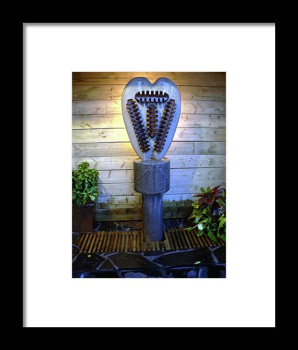 Second Chakra Framed Print featuring the sculpture Second Chakra Swadhisthana Sacrum  by Frank Pasquill