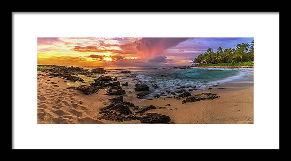 Aqua Framed Print featuring the photograph Secret Beach Ko Olina by Leigh Anne Meeks